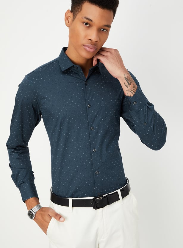 Men Slim Fit Printed Formal Shirt