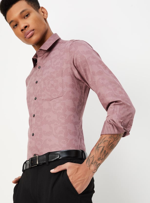 Men Slim Fit Printed Formal Shirt