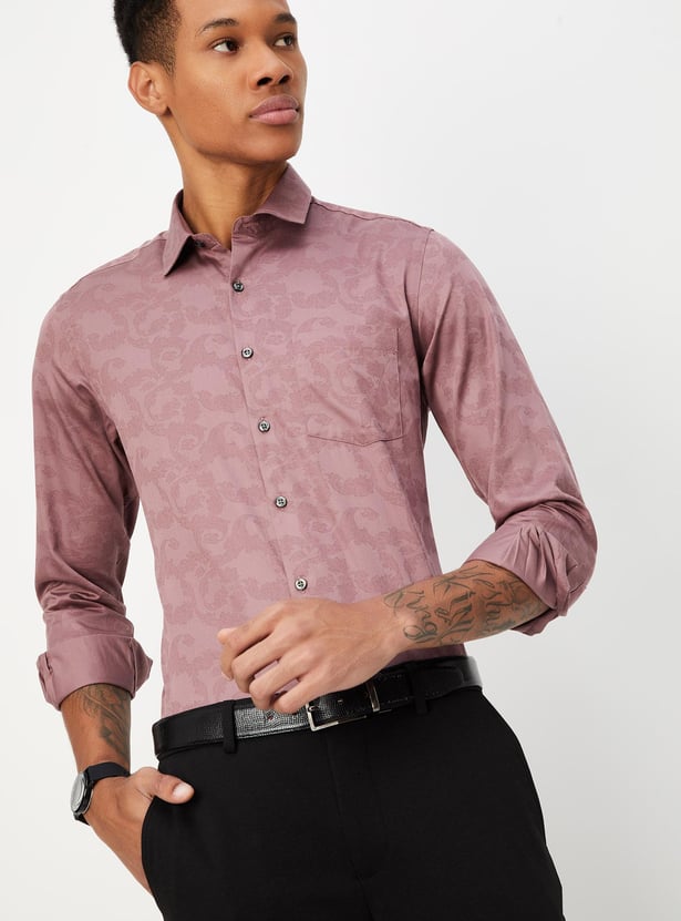 Men Slim Fit Printed Formal Shirt