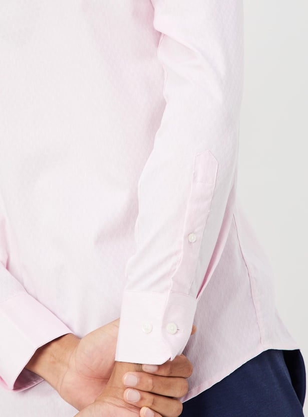 Men Slim Fit Textured Formal Shirt