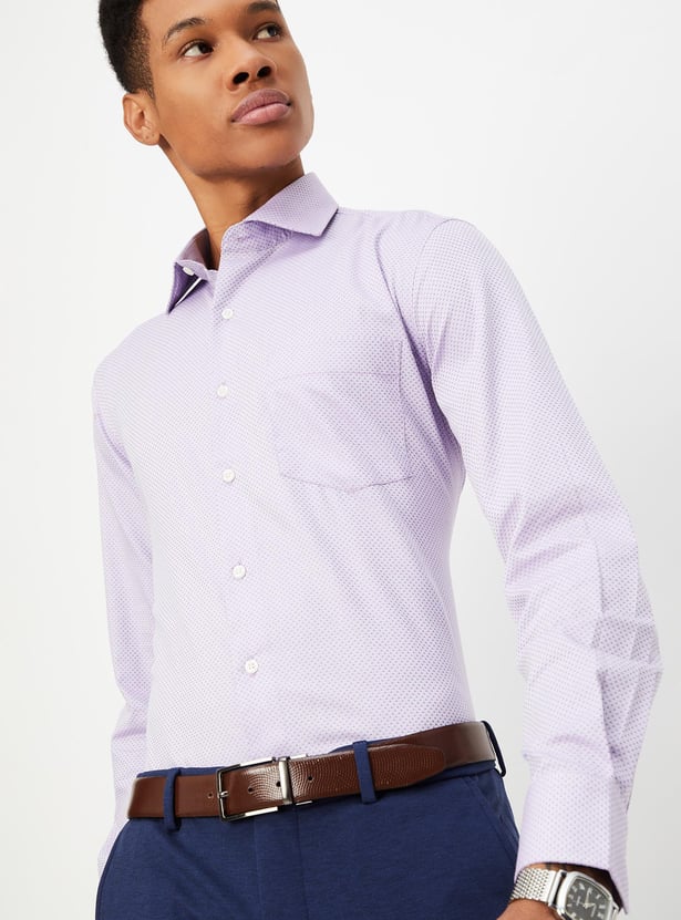 Men Slim Fit Textured Formal Shirt