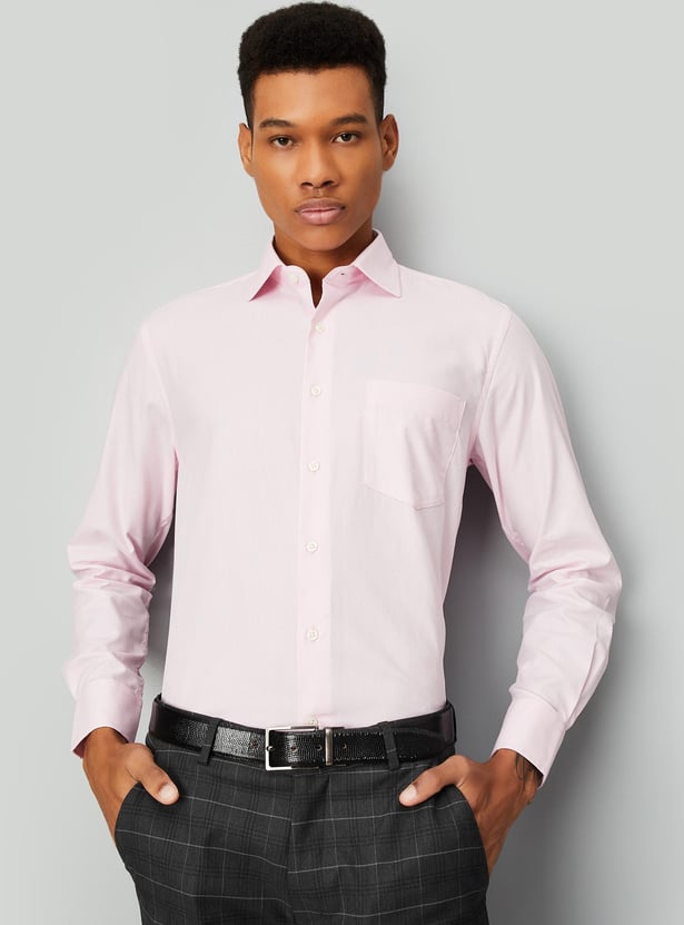 Men Slim Fit Solid Formal Shirt