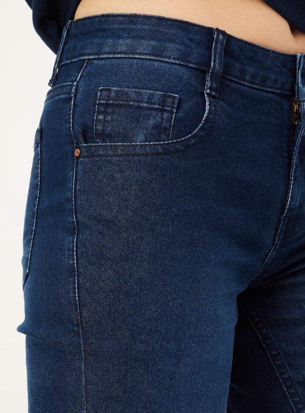 Women Stonewashed Bootcut Jeans