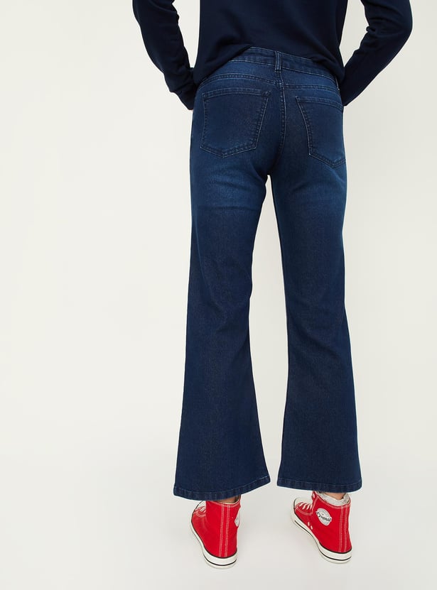 Women Stonewashed Bootcut Jeans