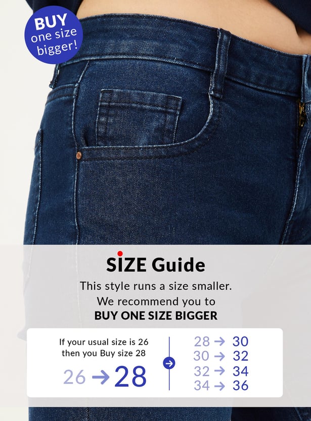 Women Stonewashed Bootcut Jeans