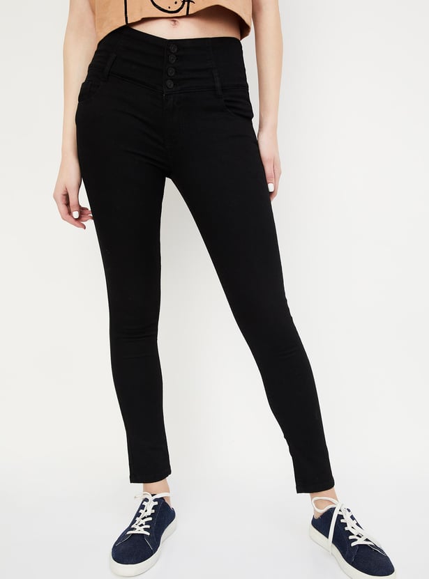 Women Solid Skinny Fit Jeans