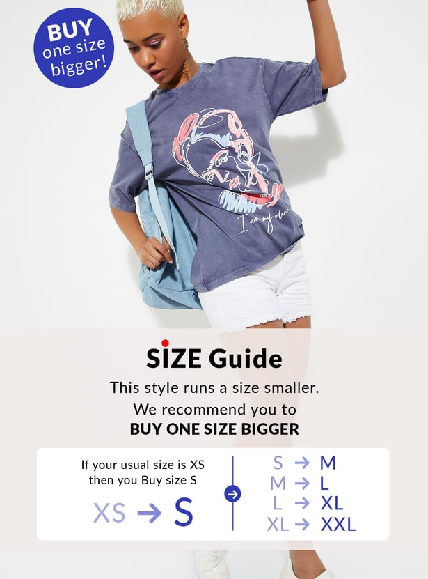 Buy URB_N Women Oversized Printed T-shirt Online at just