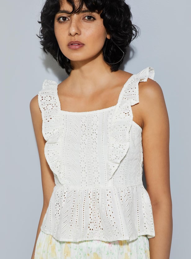 URB_N Women Schifilli Peplum Top