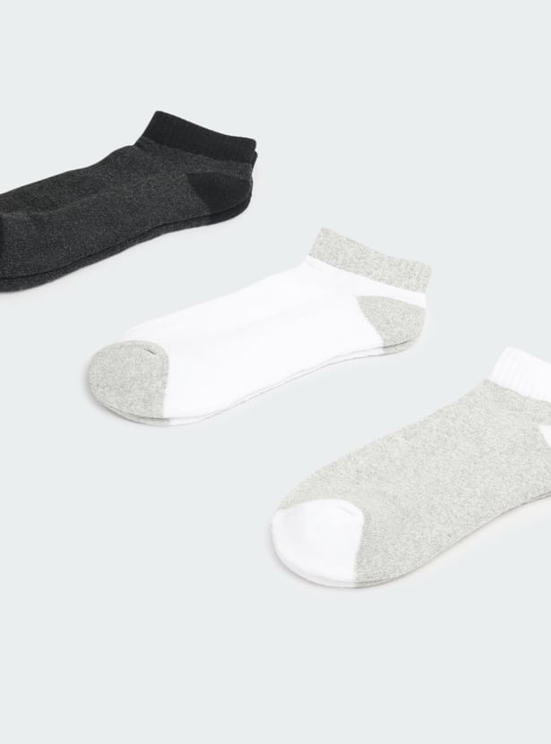 Men Colourblocked Ankle Length Socks - Pack of 3