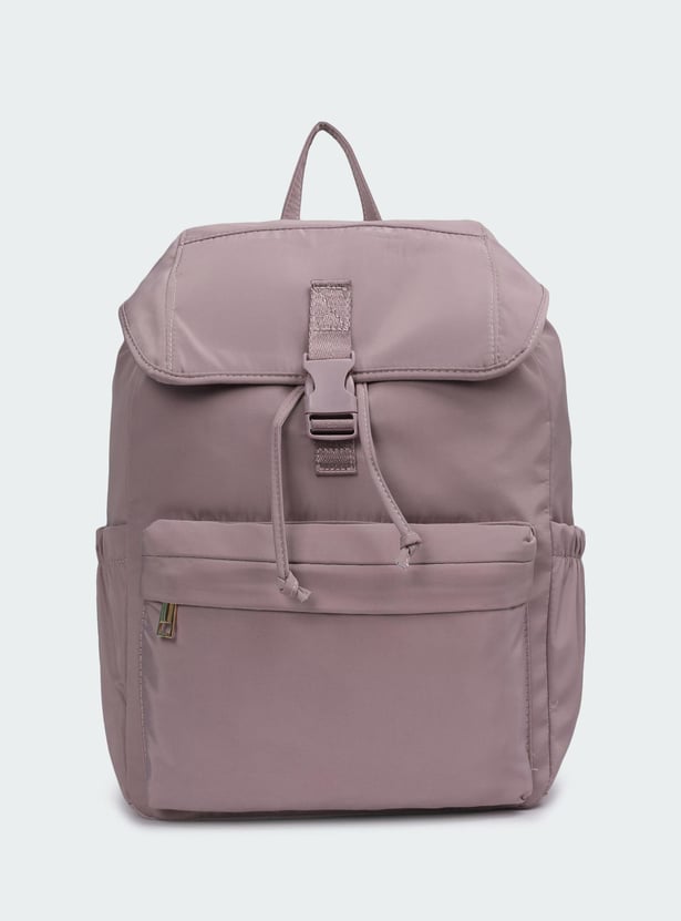 Buy Women Solid Backpack with Flap Online at just Rs. 1499.0 ...