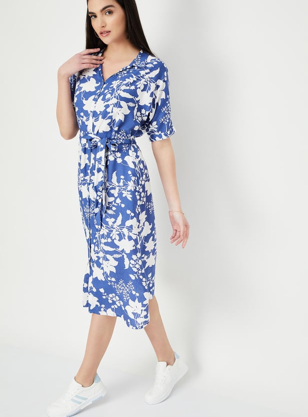 Women Printed Shirt Dress