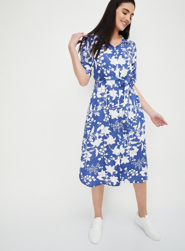 Women Printed Shirt Dress