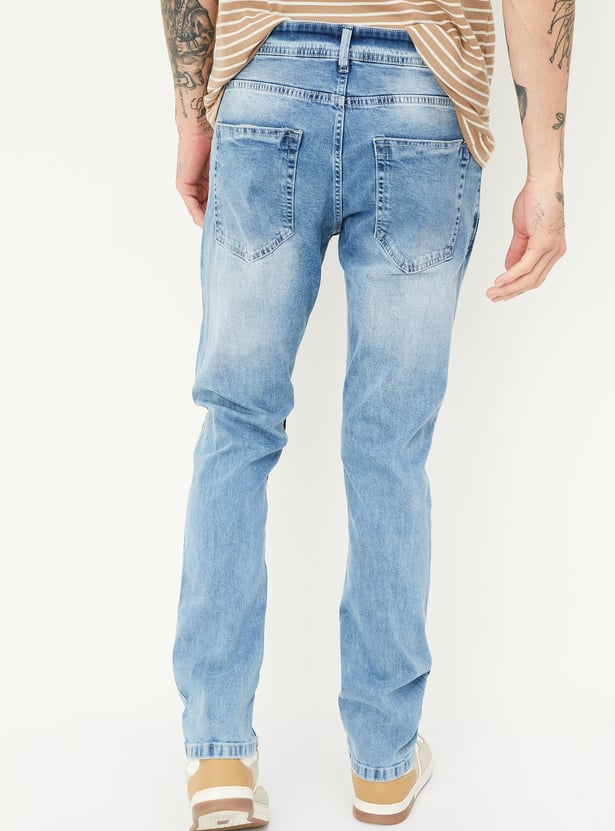 Men Slim Fit Washed Jeans