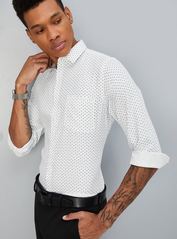 Men Slim Fit Printed Formal Shirt