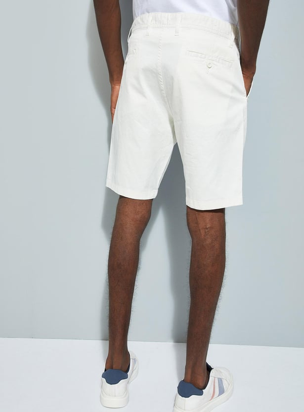 URB_N Men Slim Fit Solid Shorts