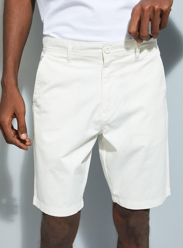 URB_N Men Slim Fit Solid Shorts