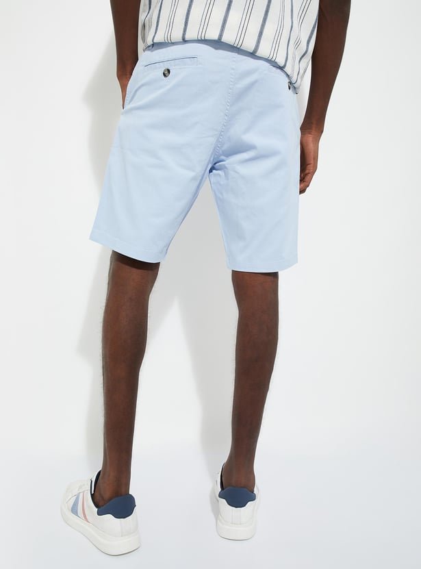 URB_N Men Slim Fit Solid Shorts