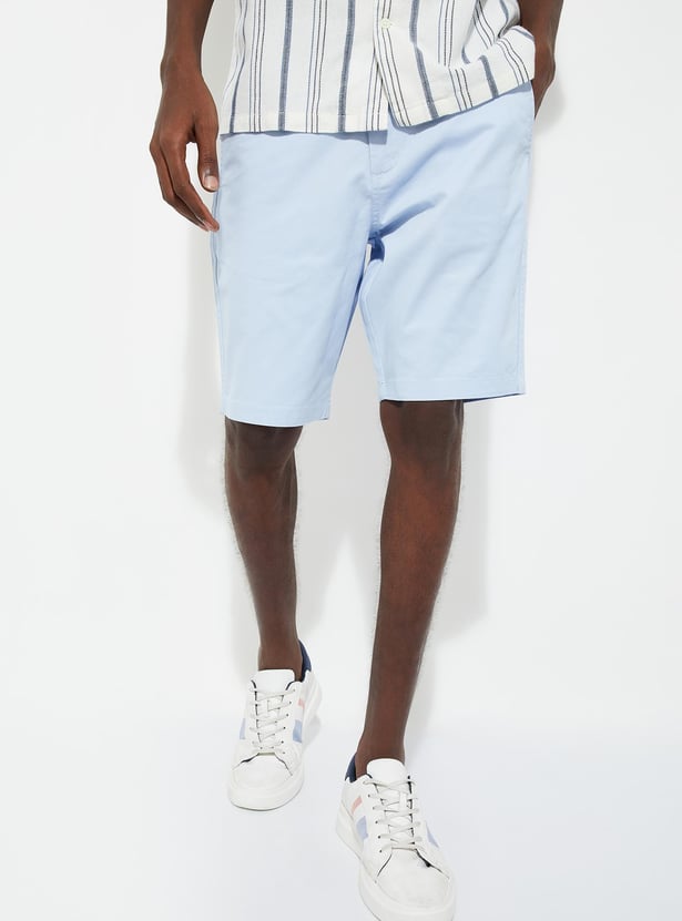 URB_N Men Slim Fit Solid Shorts