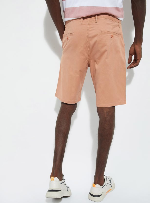 URB_N Men Slim Fit Solid Shorts