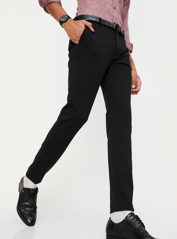 Buy Men Ultra Slim Fit Solid Formal Trousers Online at just Rs. 1499.0 ...