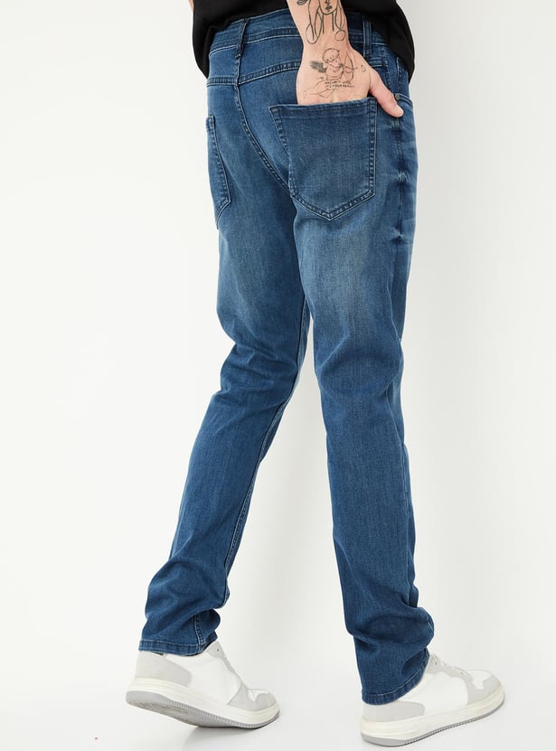 Men Slim Fit Washed Jeans