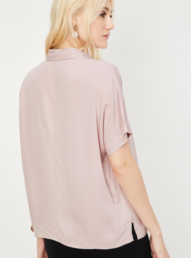 Women Solid Extended Sleeves Shirt