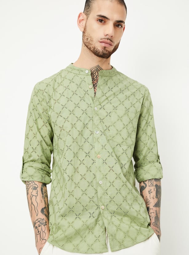 Men Schiffli Short Kurta