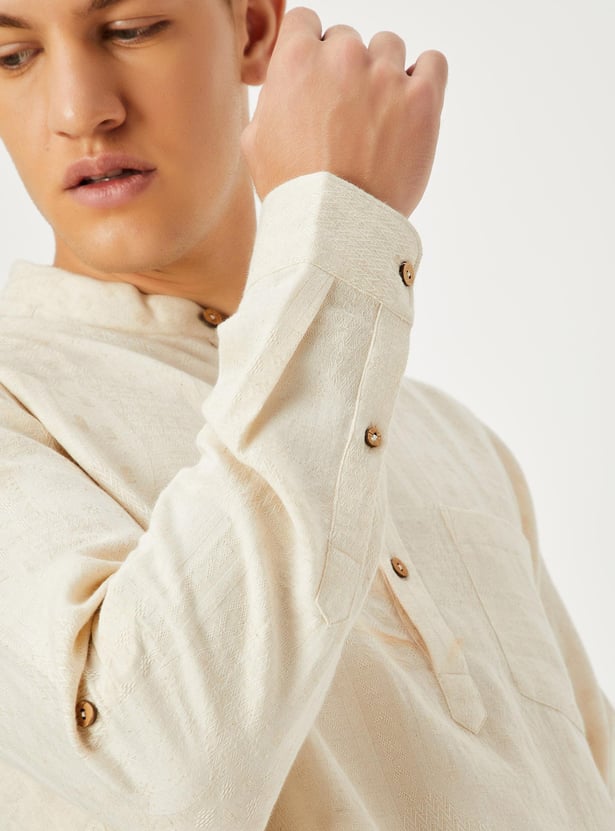 Men Solid Short Kurta