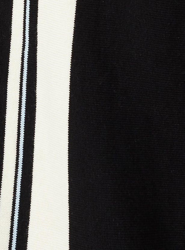 Men Striped Flat Knit Polo T-shirt