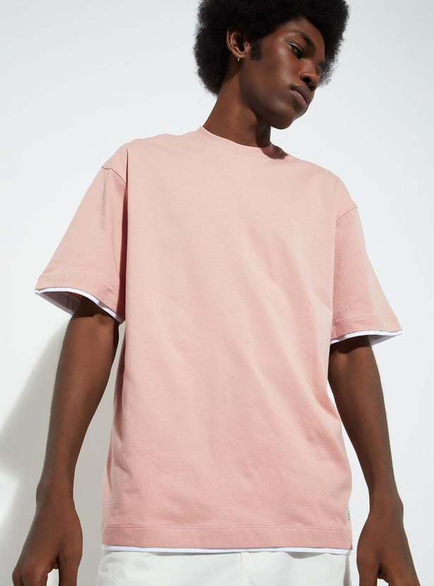 Buy URB_N Men Oversized Solid T-shirt Online at just Rs