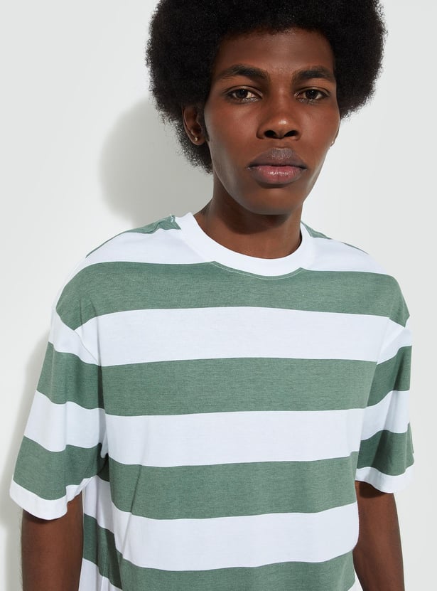 Buy URB_N Men Oversized Striped T-shirt Online at just Rs. 499.0 ...