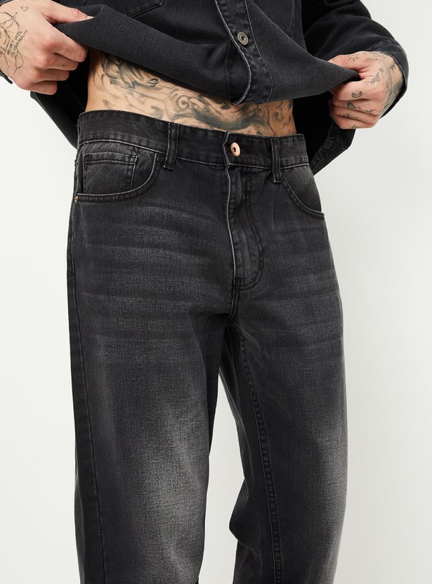 Buy Men Faded Straight Fit Jeans Online at just Rs. 1299.0
