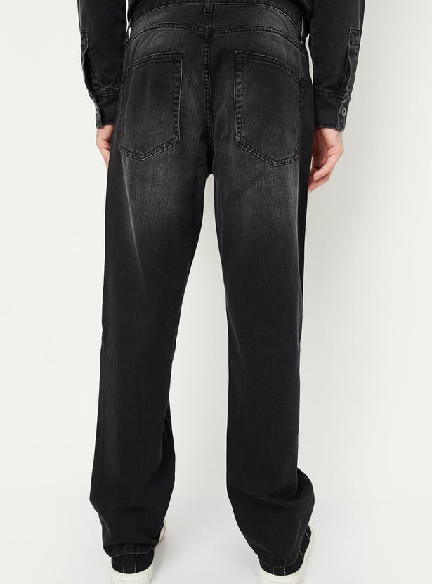 Buy Men Faded Straight Fit Jeans Online at just Rs. 1299.0