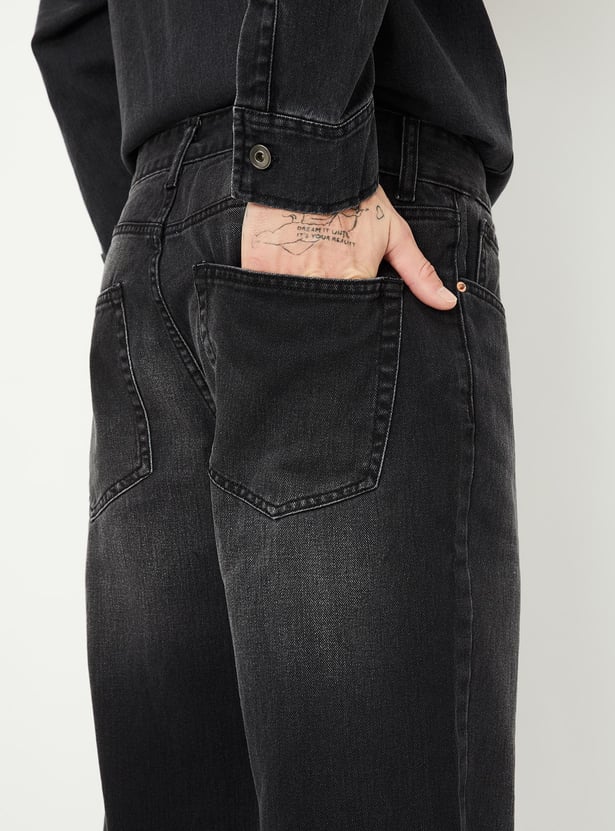 Buy Men Faded Straight Fit Jeans Online at just Rs. 1299.0
