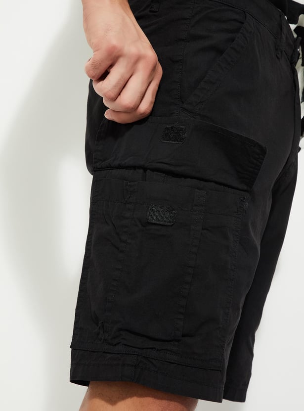 URB_N Men Solid Cargo Shorts