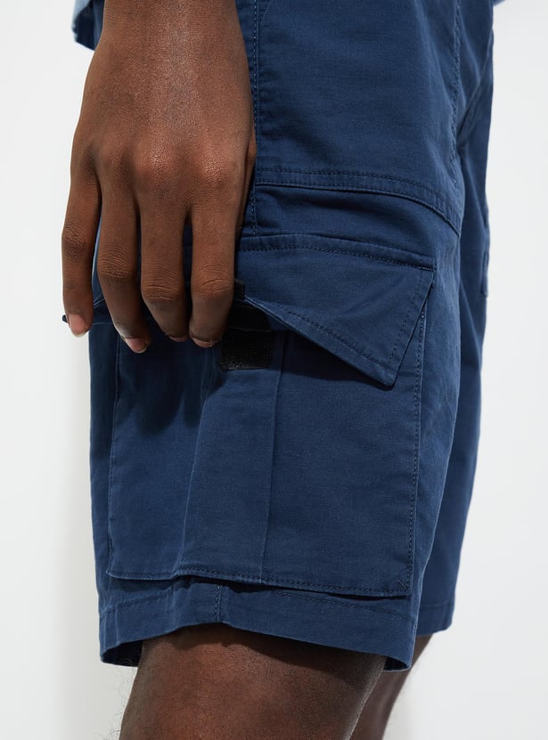 URB_N Men Solid Cargo Shorts