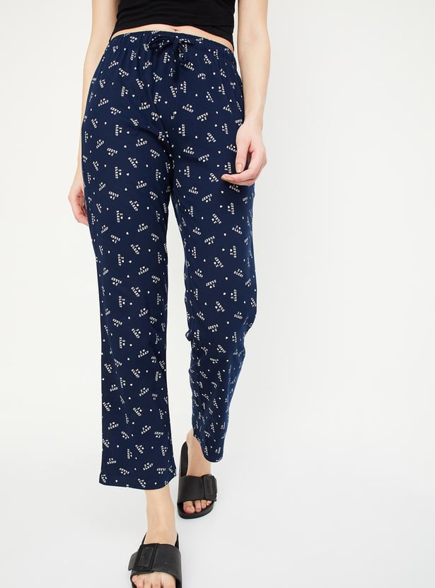 Women Printed Knit Pyjamas