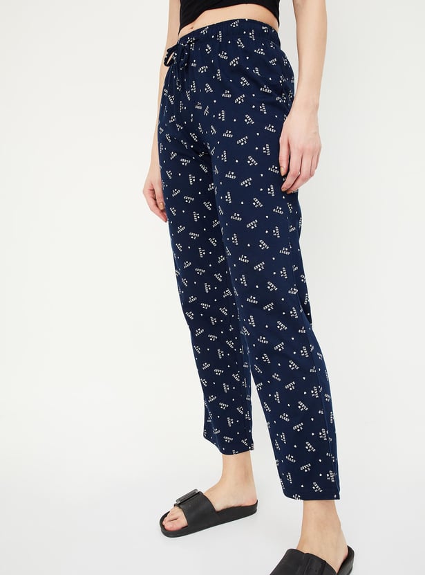 Women Printed Knit Pyjamas