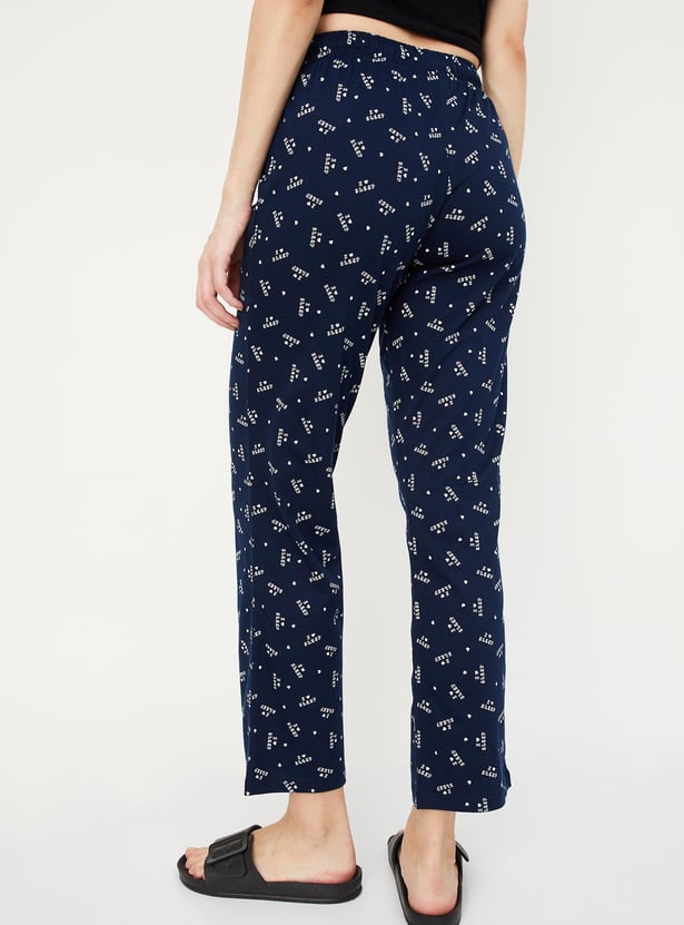 Women Printed Knit Pyjamas