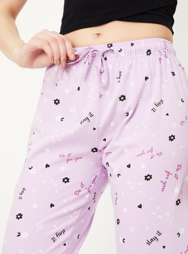 Women Printed Knit Capris