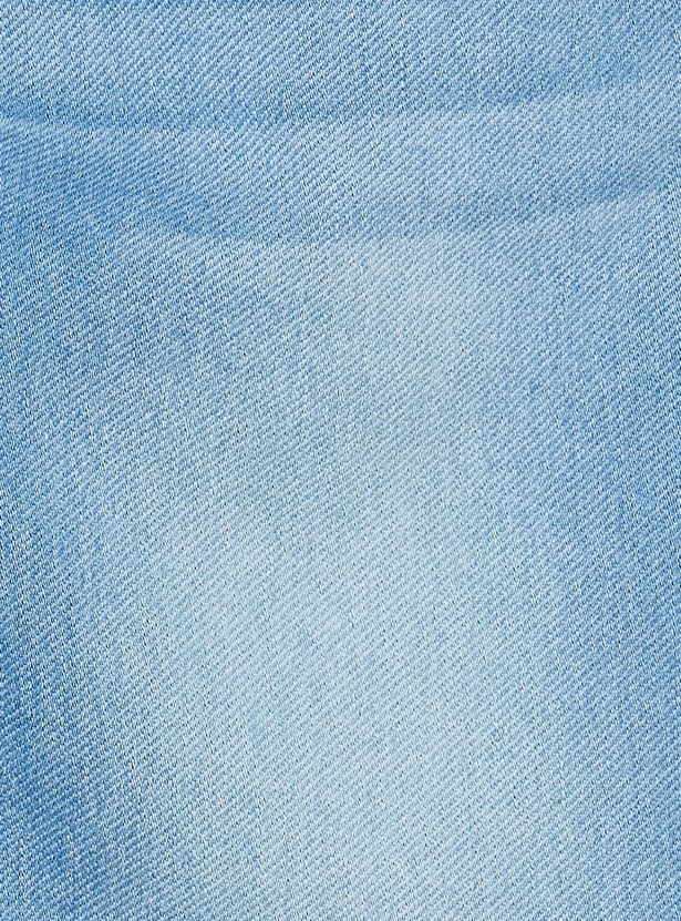 Girls Washed Denim Joggers