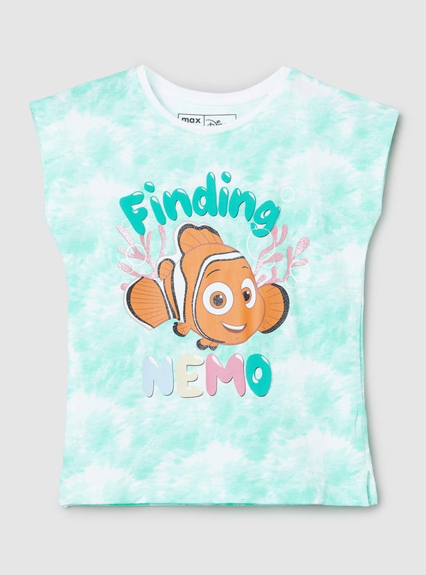 Girls Finding Nemo Printed Sleeveless T-shirt