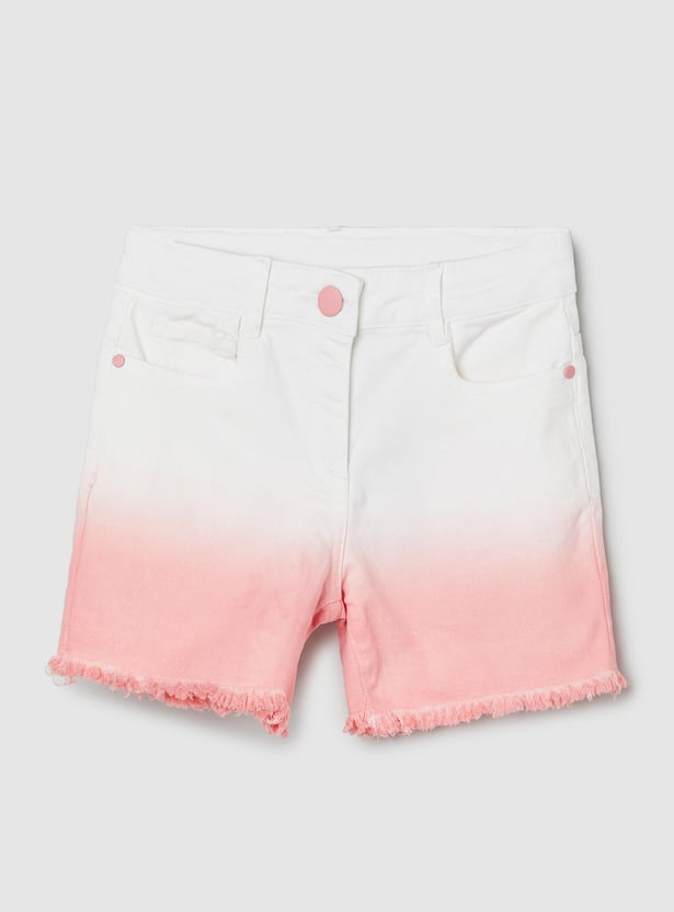 Girls Ombre Denim Shorts