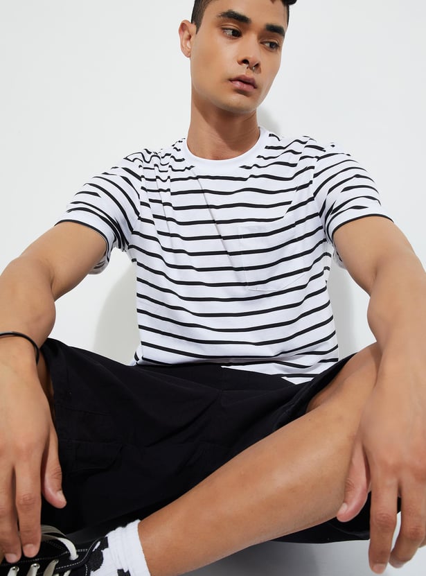 Buy Urb N Men Regular Fit Striped T Shirt Online At Just Rs