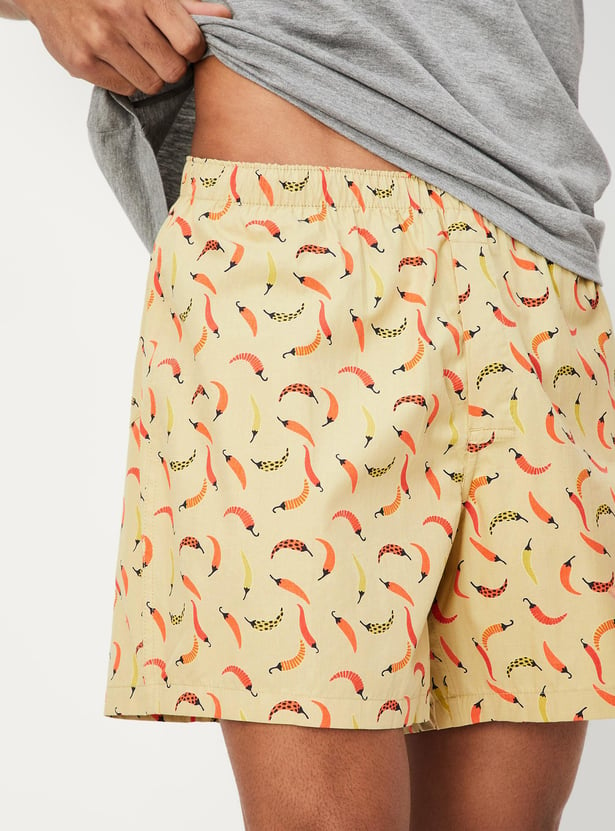 Men Printed Elasticated Boxers