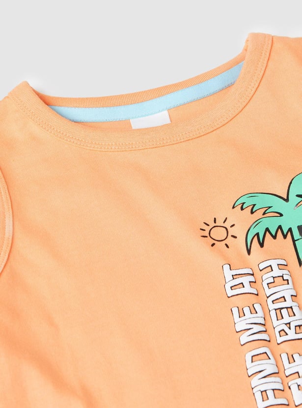 Boys Graphic Printed Vest