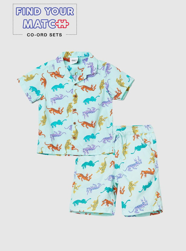 Boys Printed Resort Collar Shirt