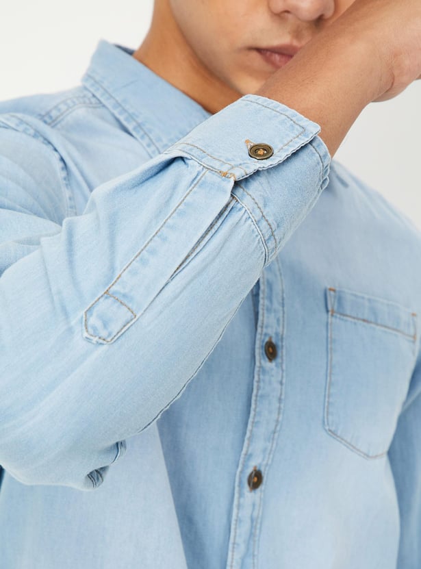 Boys Washed Denim Shirt