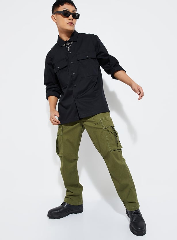 URB_N Men Relaxed Fit Solid Shirt