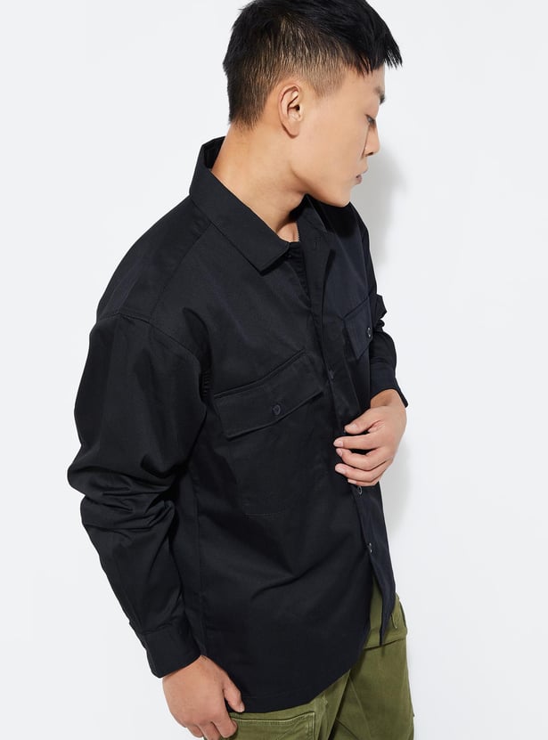 URB_N Men Relaxed Fit Solid Shirt